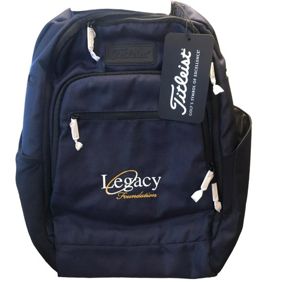 Titleist Travel Gear Players Backpack Navy NWT Embroidered Legacy Foundation - Picture 1 of 4